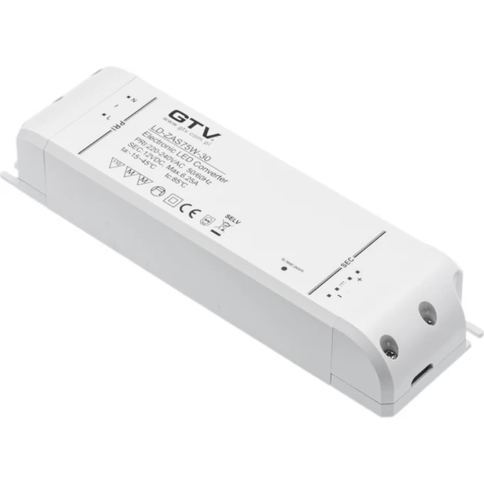 Блок питания для светодиодов GTV LED 75W LD-ZAS75W-30 Блок питания для светодиодов GTV LED 75W LD-ZAS75W-30