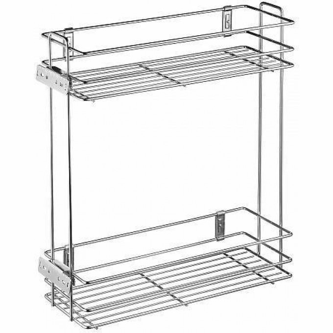 Карго боковое двухуровневое к ящику 150мм, без направляющих, хром GTV KO-1502-CR