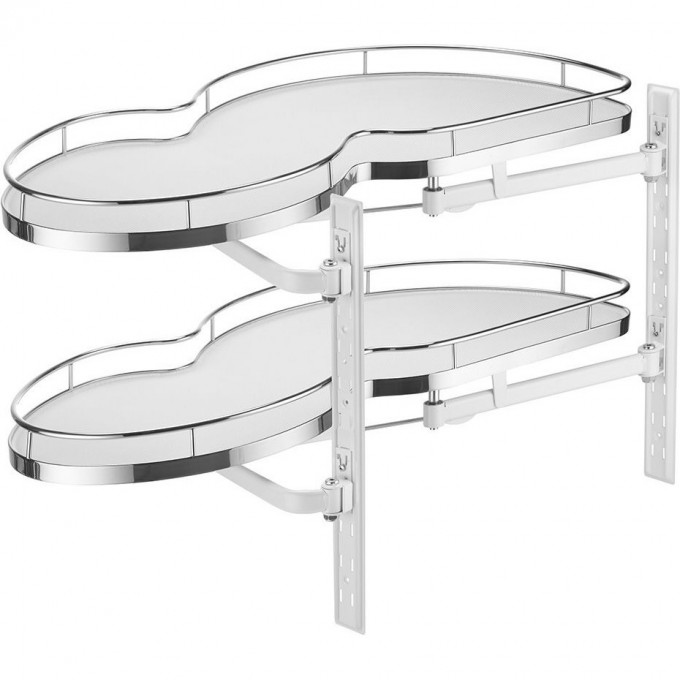 Механизм выкатной для кухни с доводчиком, 800 мм, белый, правый GTV OC-SHELF-800P-010